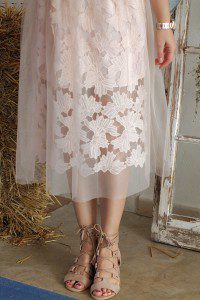 sheer skirt rose cute flower shoes