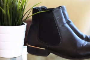 schwarze Boots Schuhe