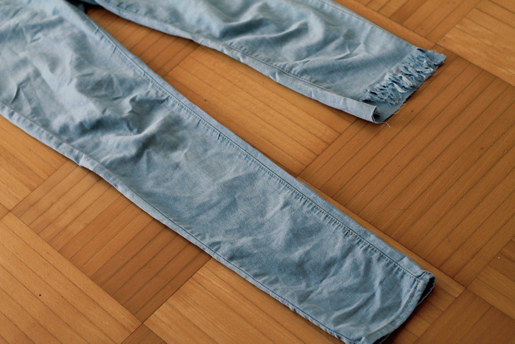 Fransen Jeans blue Diy upcycling