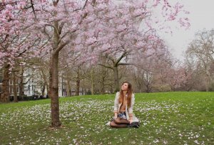 Frühlingslook 2018 Kirschblüten Blüten Blumen Outfit Look Blogger outfit style german deutschland blog
