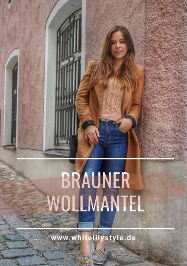 Outfit- brauner Wollmantel im Alltag, Bürolook, Casual Style
