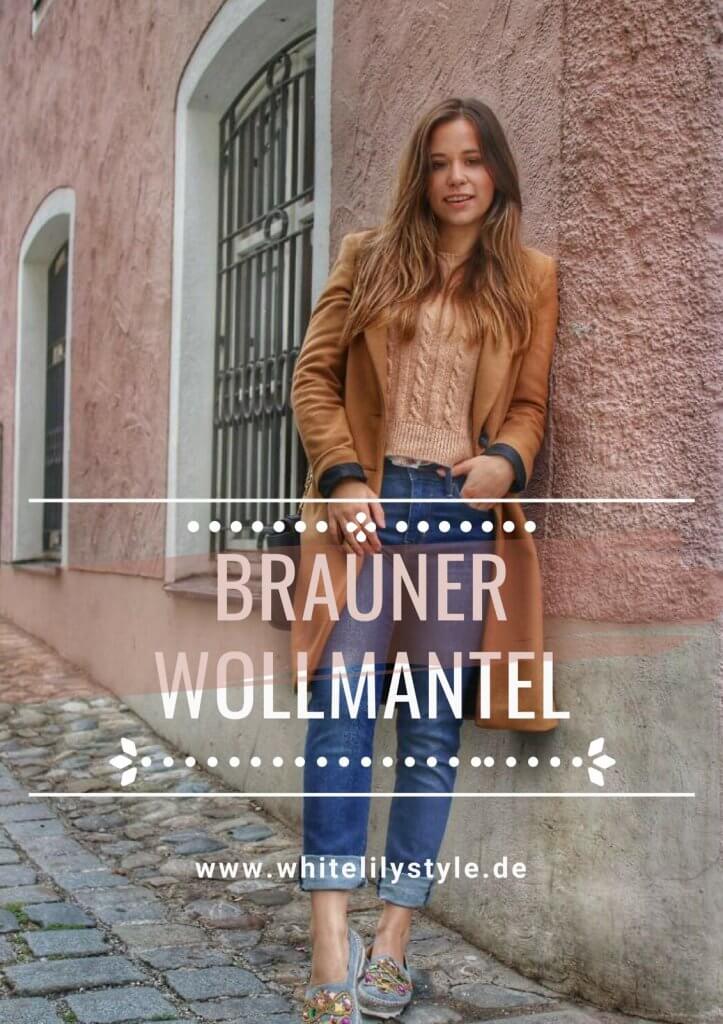 Outfit- brauner Wollmantel im Alltag, Bürolook, Casual Style