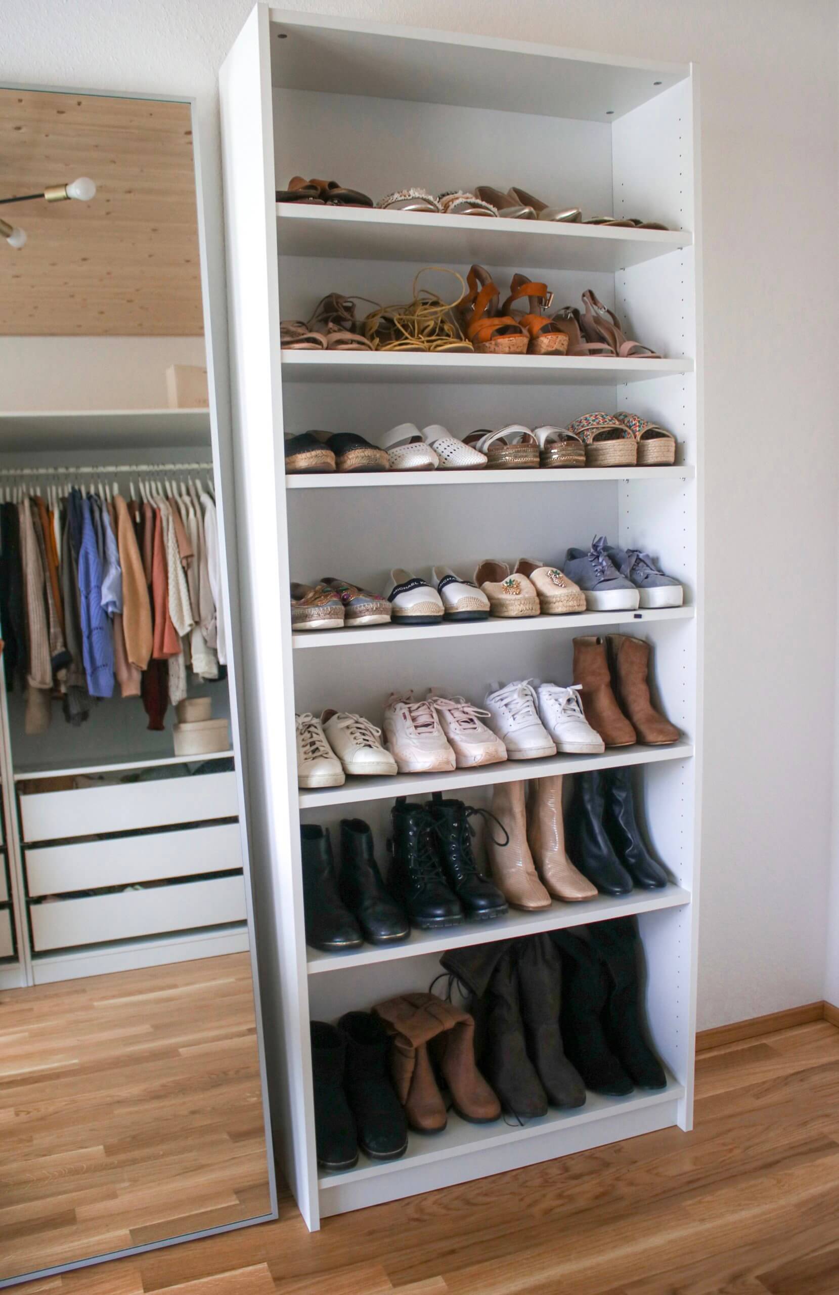 Ikea Billy als Schuhregal – perfekt für begehbaren Kleiderschrank ...