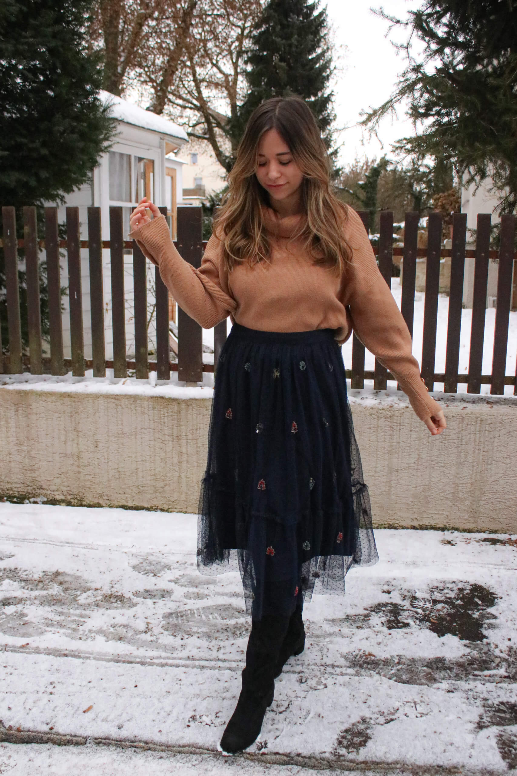 Mein Winter Outfit mit Rock – Wie ich einen langen Rock im Winter kombiniere7