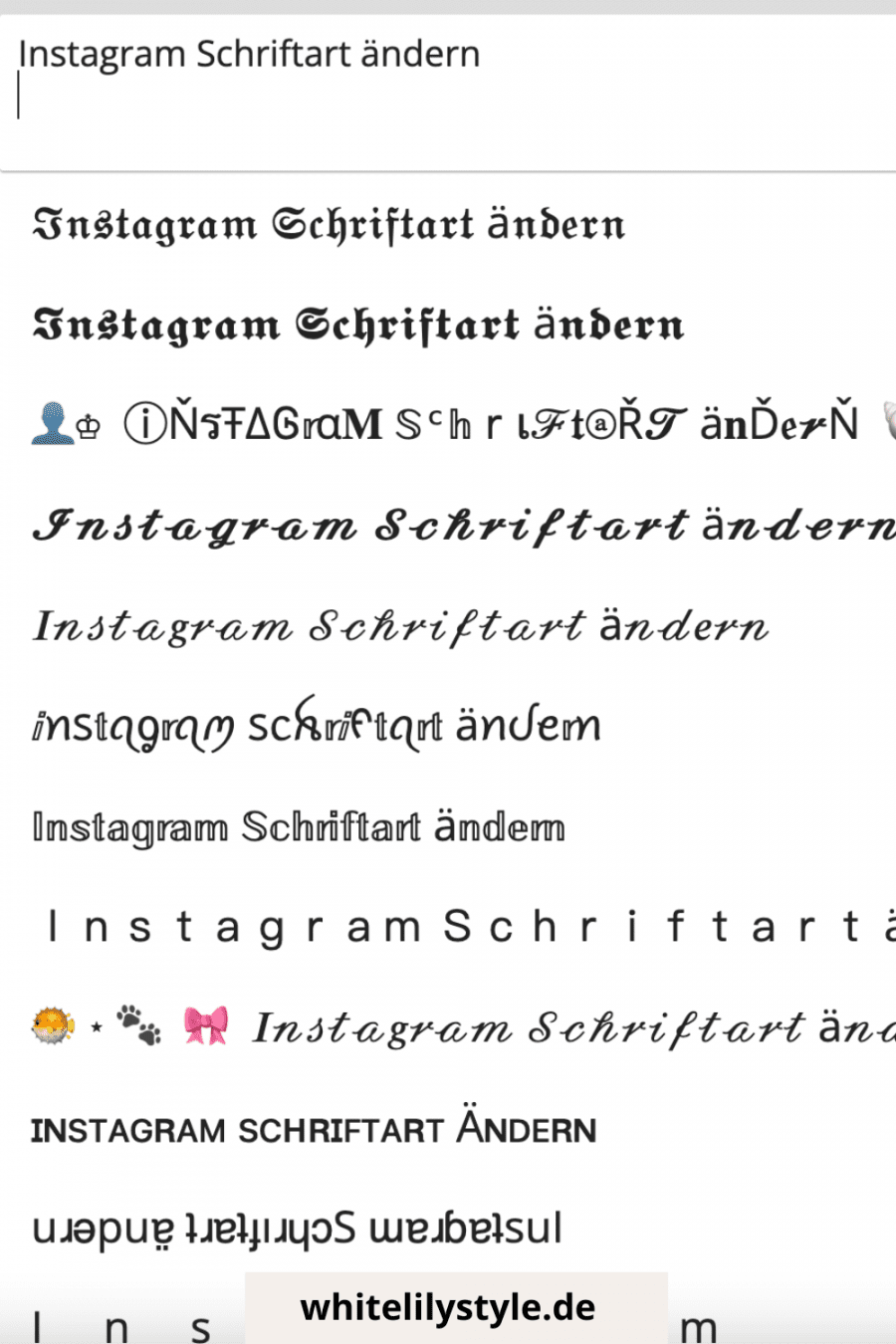 Instagram Schrift ändern - so einfach nutzt du andere Schriftarten auf Instagram1