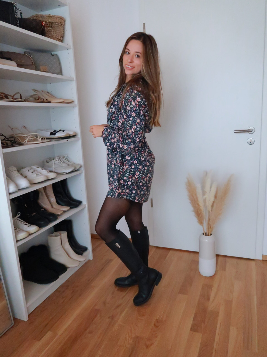 Welche Schuhe passen zum Kleid mit Strumpfhose ? Styling Tipps für den Herbst