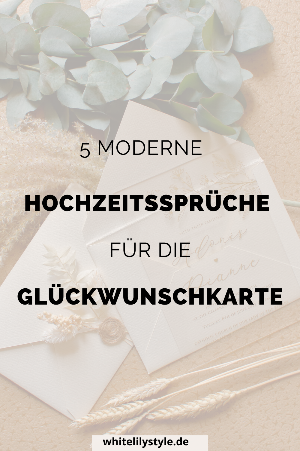 Moderne Hochzeitssprüche für die Glückwunschkarte